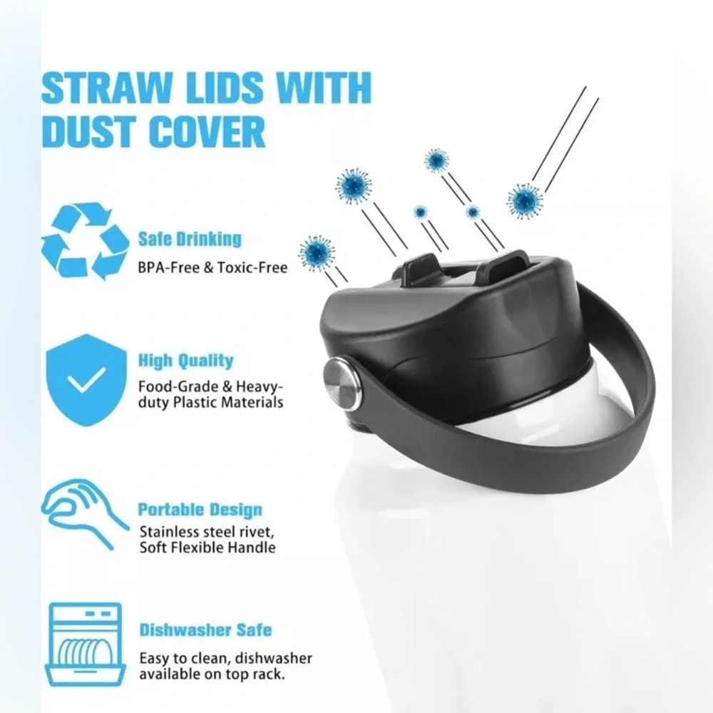 Yeti Rambler Replacement Straw lid for Yeti Rambler Water Bottle 18 26 36 64 oz. - Picture 4 of 7